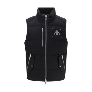 Black Cotton Sleeveless Jacket