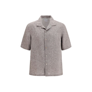 Gray Linen Shortsleeve Shirt