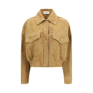 Beige Lamb Leather Bomber