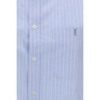 Blue Cotton Pattern Shirt