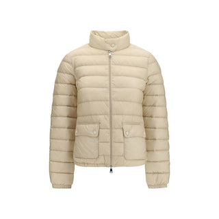 Beige Polyamide Full-Length Jacket