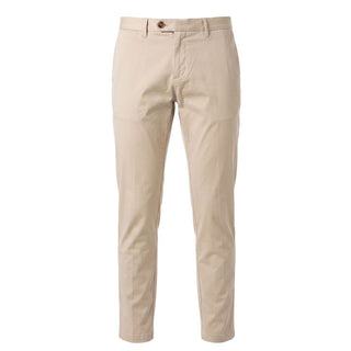 Beige Cotton Men Pants