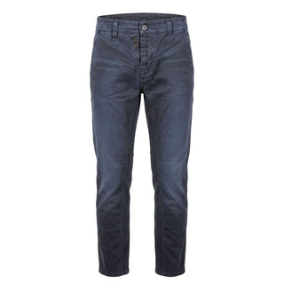 Blue Cotton Men Pant