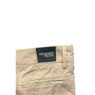 Beige Cotton Men Pants
