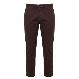 Brown Cotton Men's Pants