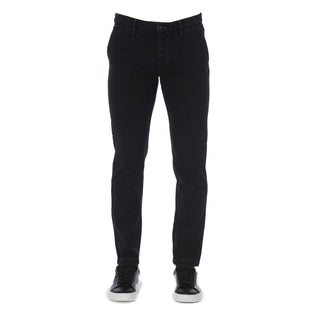 Black Cotton Men Pants