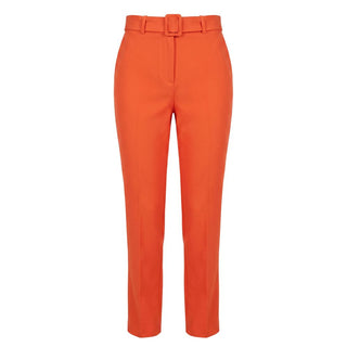 Orange Viscose Women Pants