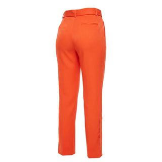 Orange Viscose Women Pants
