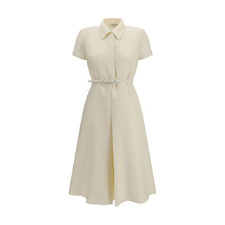 Beige Wool Oves Aries Casual Dress