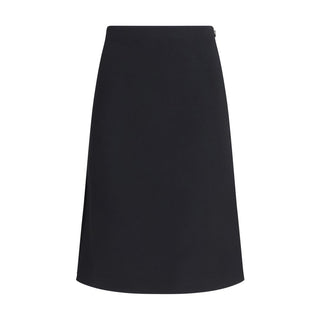 Black Wool Oves Aries Midi Skirt