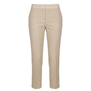 Beige Viscose Women Pants