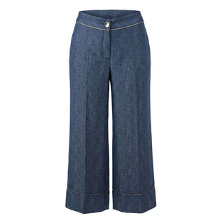Blue Viscose Women Pants