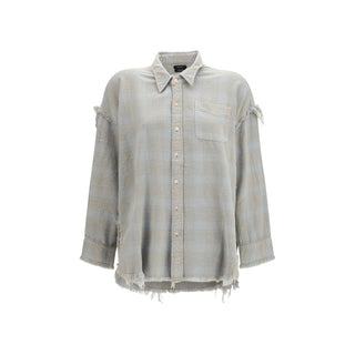Blue Cotton Pattern Shirt