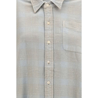 Blue Cotton Pattern Shirt