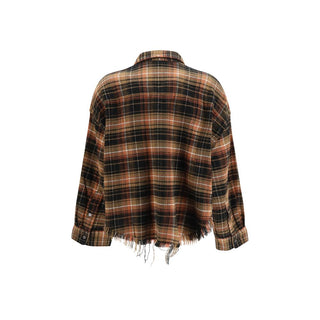 Brown Cotton Pattern Shirt