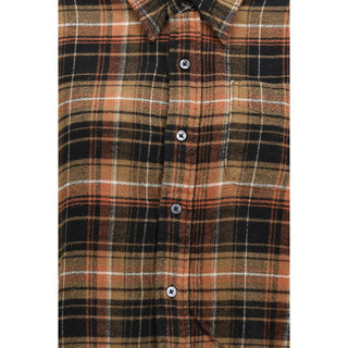 Brown Cotton Pattern Shirt