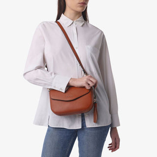 Black Polyethylene Crossbody Bag