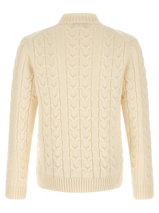 White Virgin Wool Cardigan
