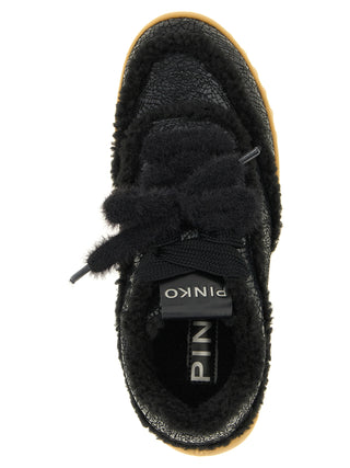 Black Cowhide Chunky Sneakers