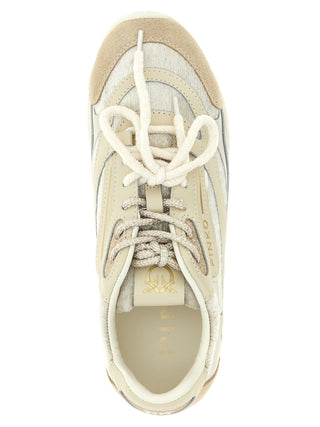 White Leather Low Top Sneakers