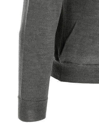 Gray Virgin Wool Cardigan