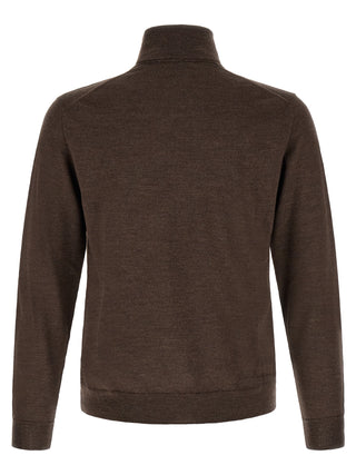 Brown Virgin Wool Cardigan
