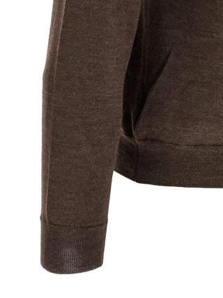Brown Virgin Wool Cardigan