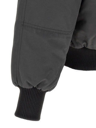 Gray Polyester Bomber