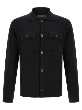 Black Virgin Wool Cardigan
