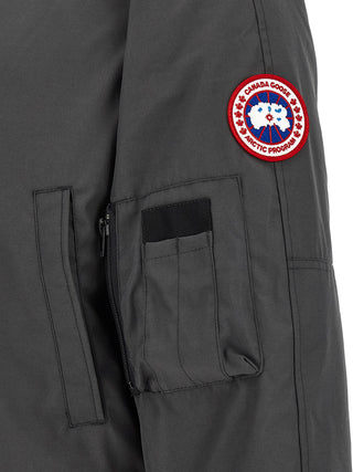 Gray Polyester Bomber