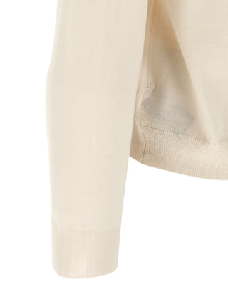 White Virgin Wool Cardigan