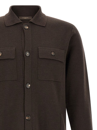 Brown Virgin Wool Cardigan