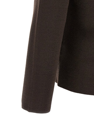 Brown Virgin Wool Cardigan