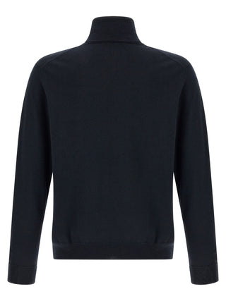 Blue Virgin Wool Cardigan