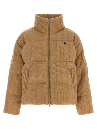 Beige Wool Full-Length Jacket