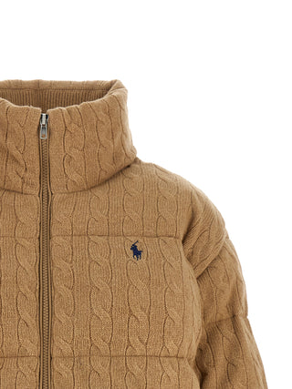 Beige Wool Full-Length Jacket