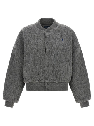 Gray Wool Bomber
