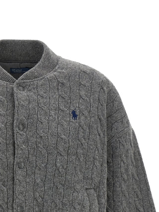 Gray Wool Bomber