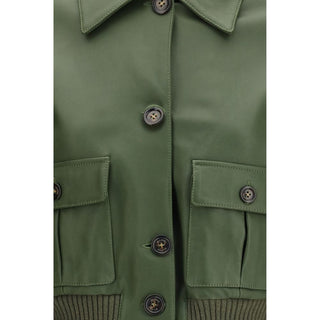 Bicolor Leather Leather Jacket