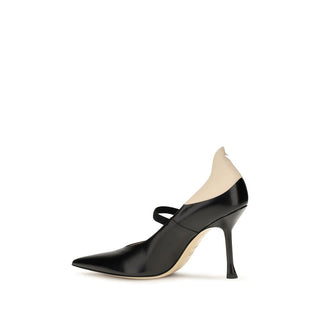 Black Calf Leather Bos Taurus High Heel Pumps