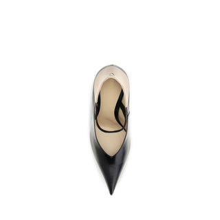 Black Calf Leather Bos Taurus High Heel Pumps