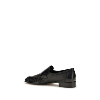 Black Calf Leather Bos Taurus Slip-On Loafers