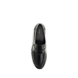 Black Calf Leather Bos Taurus Slip-On Loafers