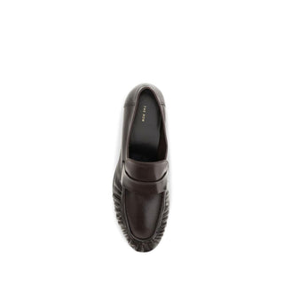 Brown Calf Leather Bos Taurus Slip-On Loafers