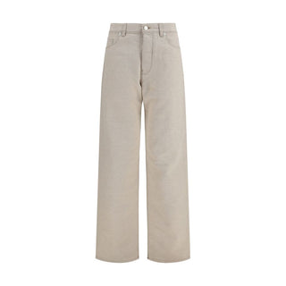 Beige Cotton Jeans Denim