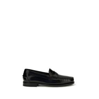 Black Calf Leather Bos Taurus Slip-On Loafers
