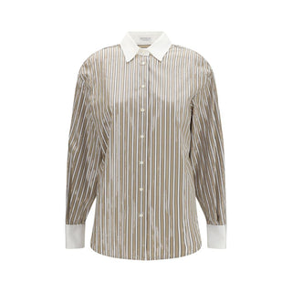 Beige Cotton Pattern Shirt