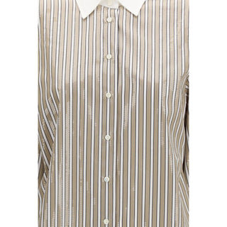 Beige Cotton Pattern Shirt