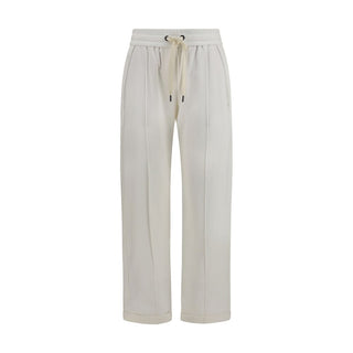 White Cotton Athletic Pants
