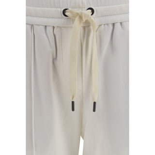 White Cotton Athletic Pants